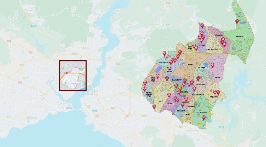 Listing Turkey Map Of Sisli