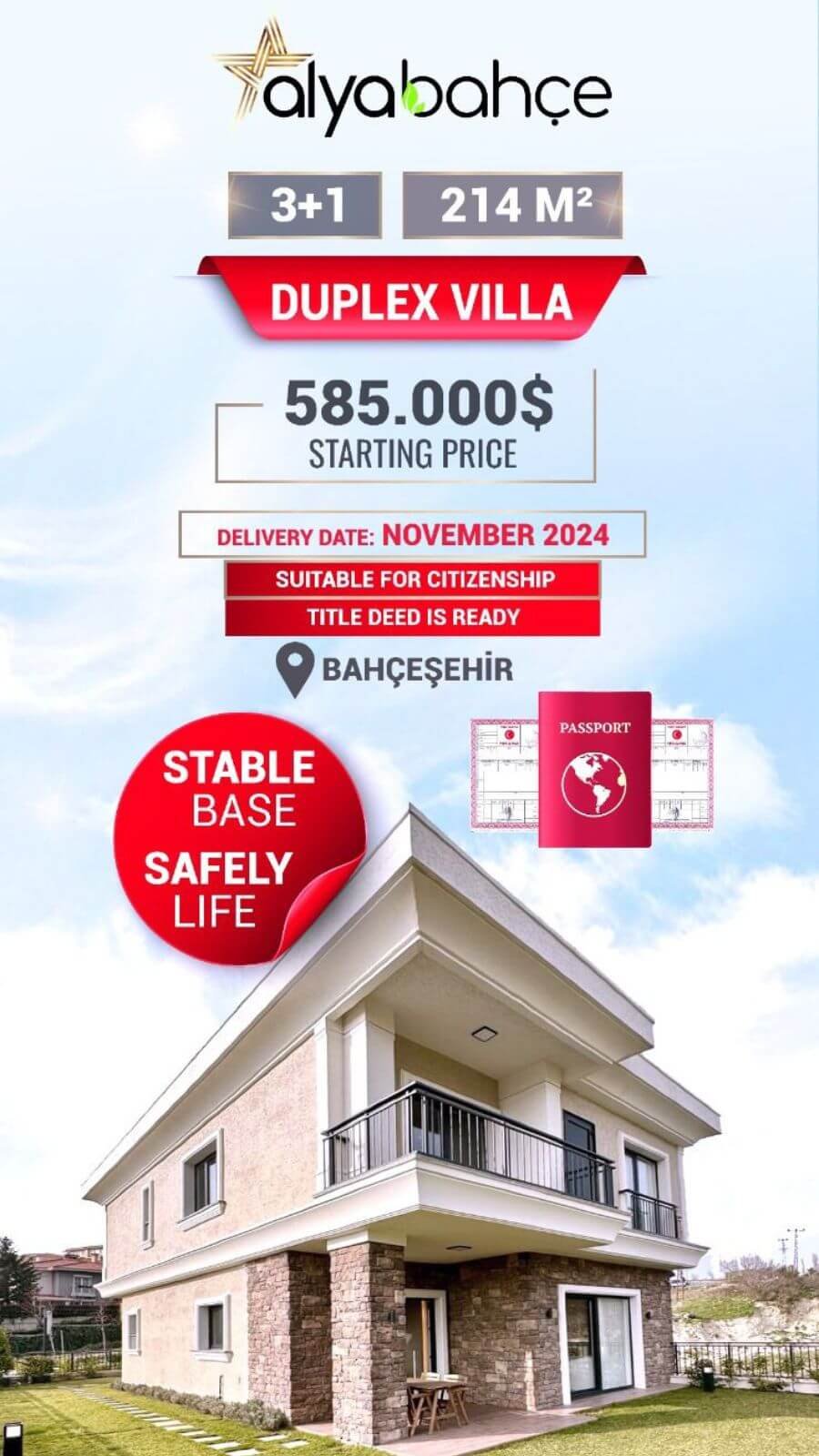 Alya Bahce Villas 3+1 Campaign