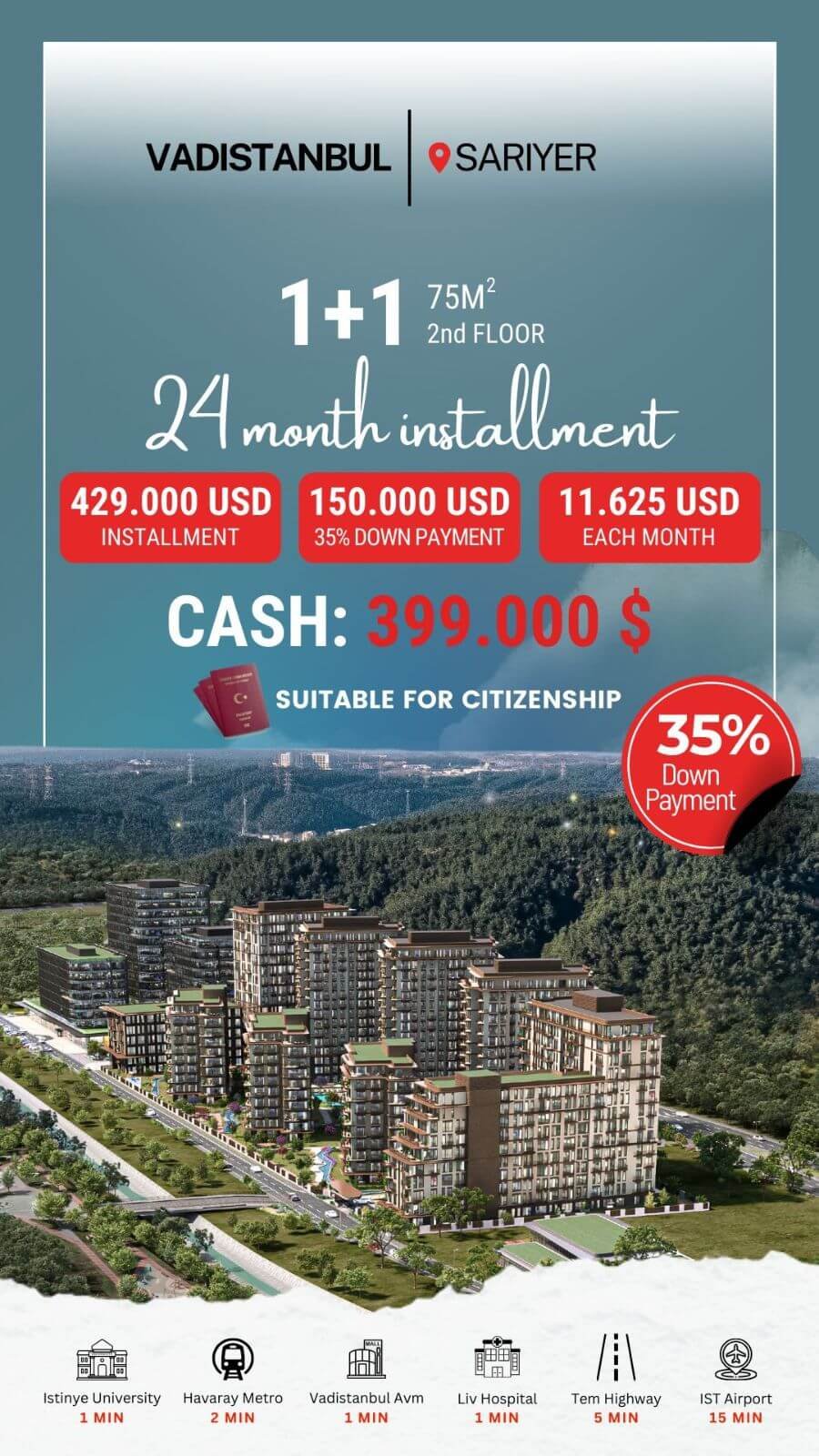 Maslak Koru 1+1 Offer