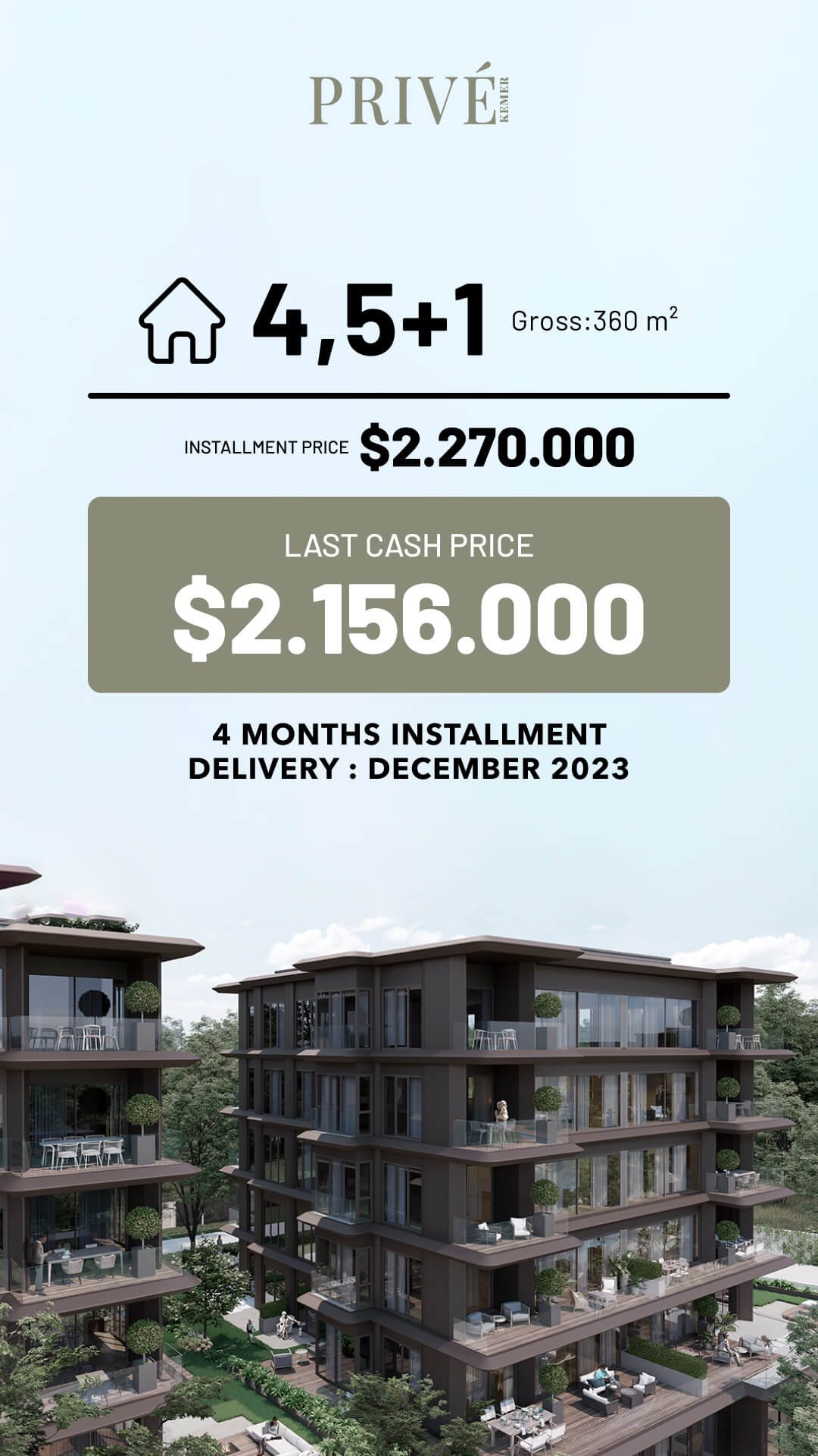 Prive Kemer 4.5+1 Campaign