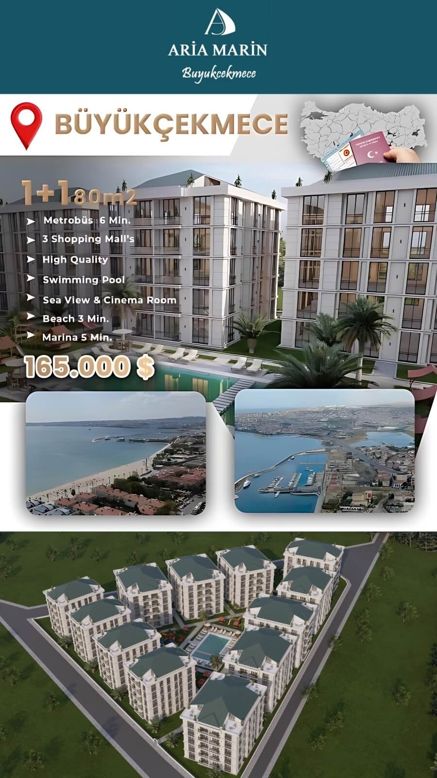 Aria Marin Buyukcekmece 1+1