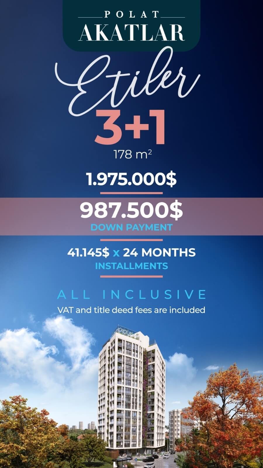 Polat Akatlar Etiler 3+1 Offer