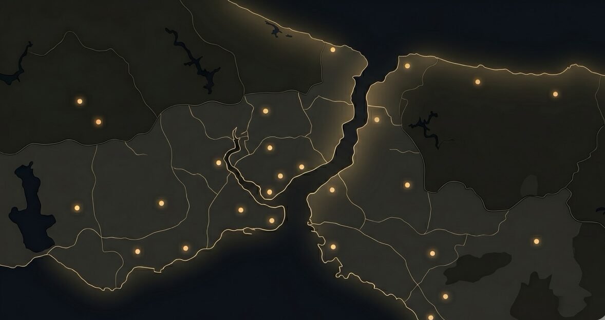 Istanbul Districts Map — European and Asian Side